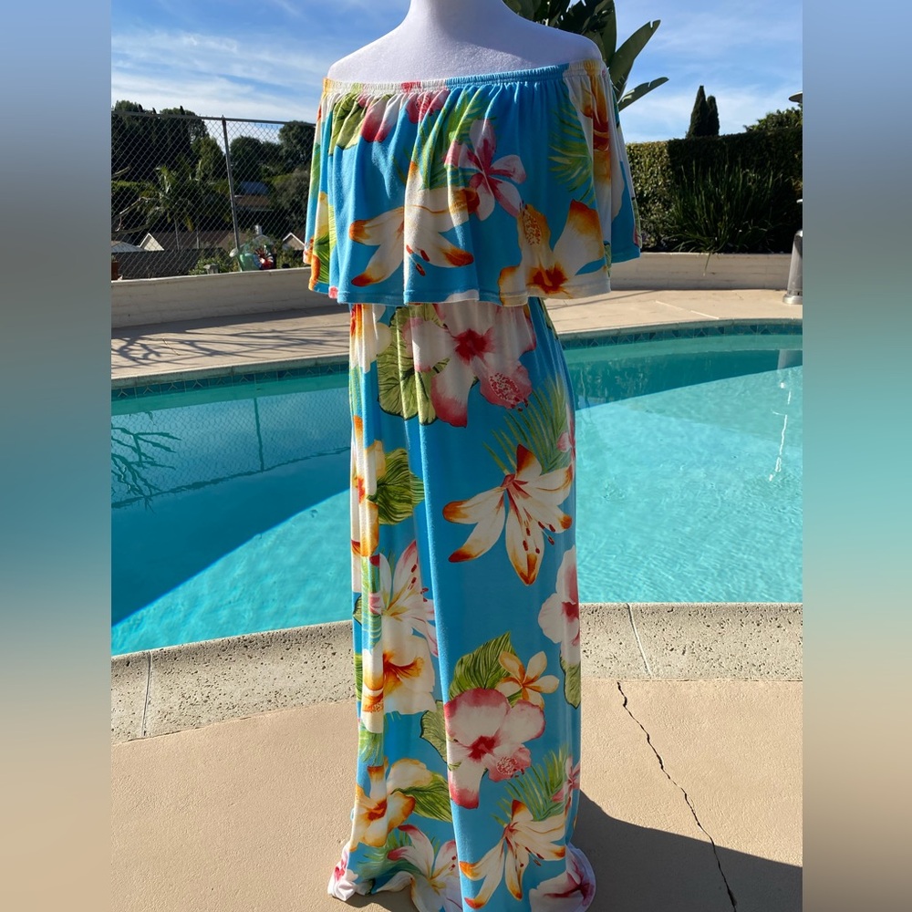 Floral Off-Shoulder Maxi Dress